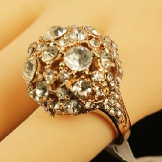 Vintage Inlaid Bright Stones Ring