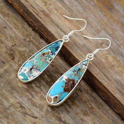 Vintage Ocean Silver Earrings